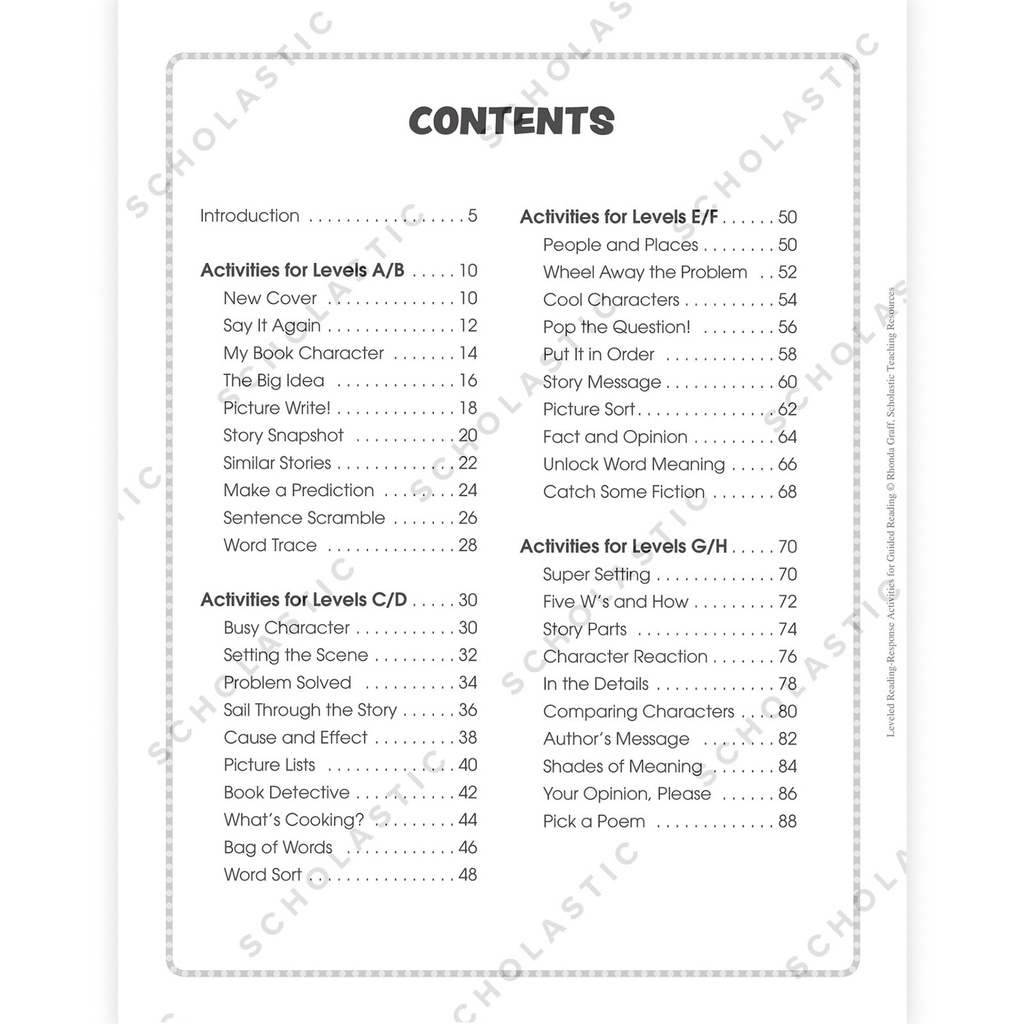 Leveled Reading Response Activities for Guided Reading Grade K-3_1