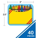 Crayon Box Name Tags Pack of 40_1