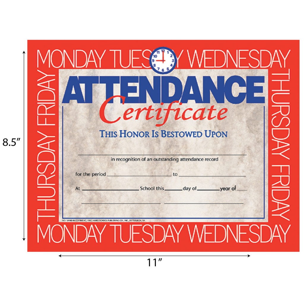 Attendance Certificates Pack of 30_1