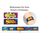 Superhero Super Student Slap Bracelets 10/Pack_2