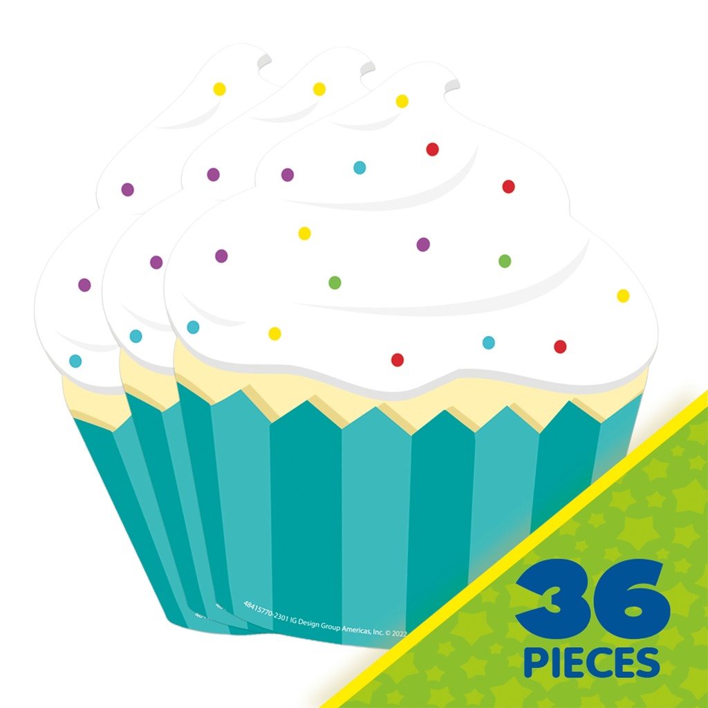 Cupcake Paper Cut-Outs, Pack of 36