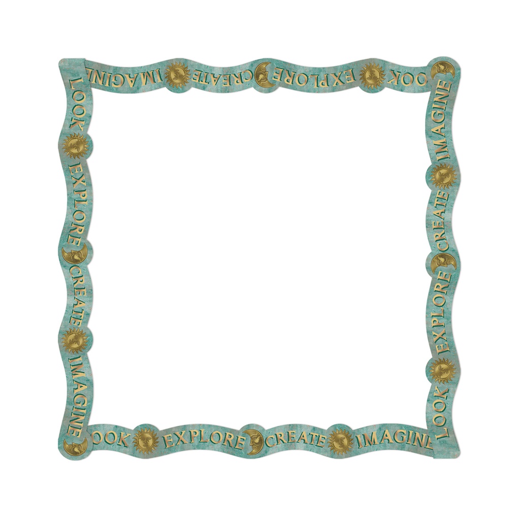 Curiosity Garden Dream Explore Create Imagine Extra Wide Deco Trim®, 37 Feet