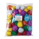 Assorted Glitter 33 mm Pom Pons 40 Pieces_1