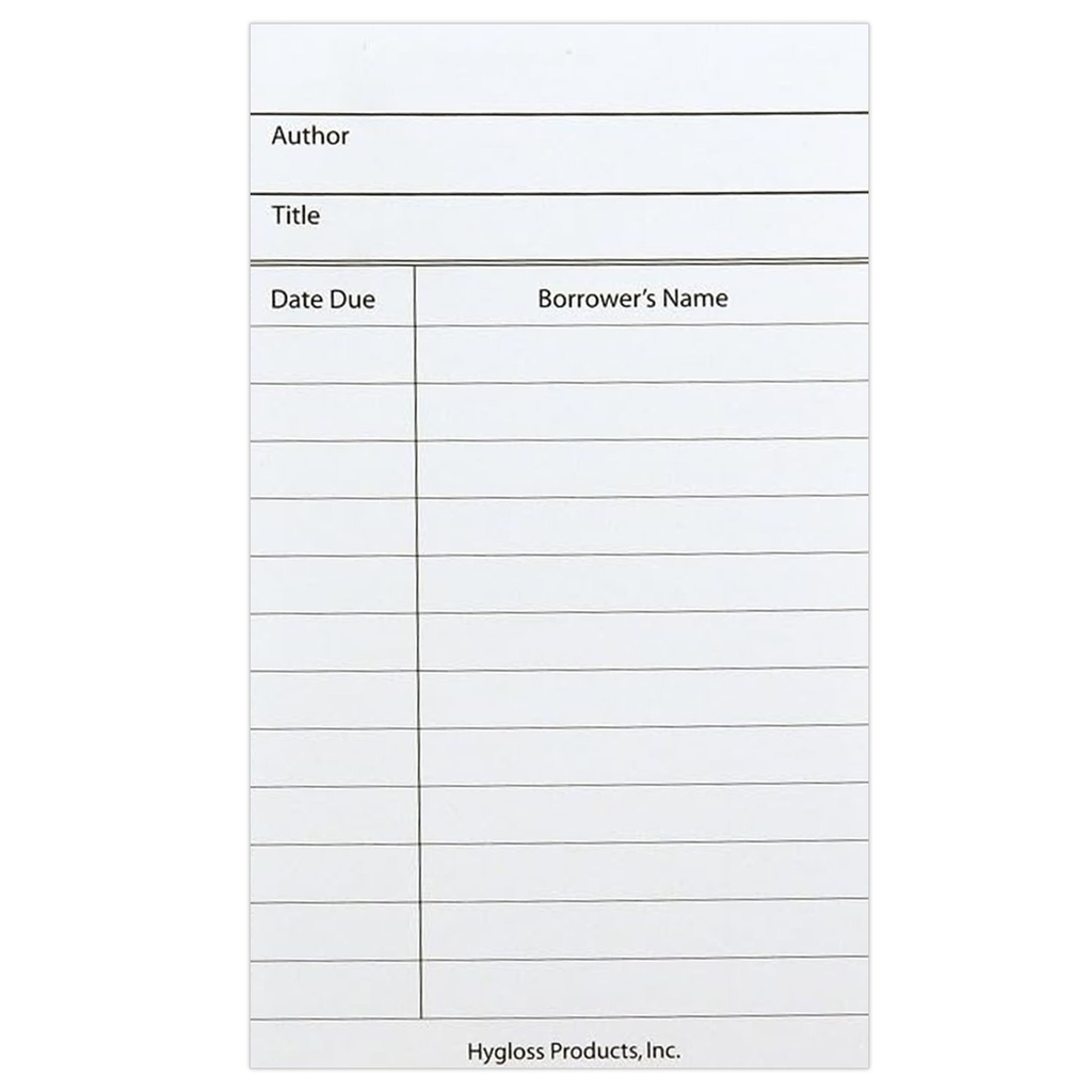 Assorted Library Cards Pack of 500_2