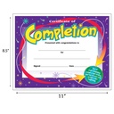 Certificate of Completion Colorful Classics Cert's., 30 ct_1