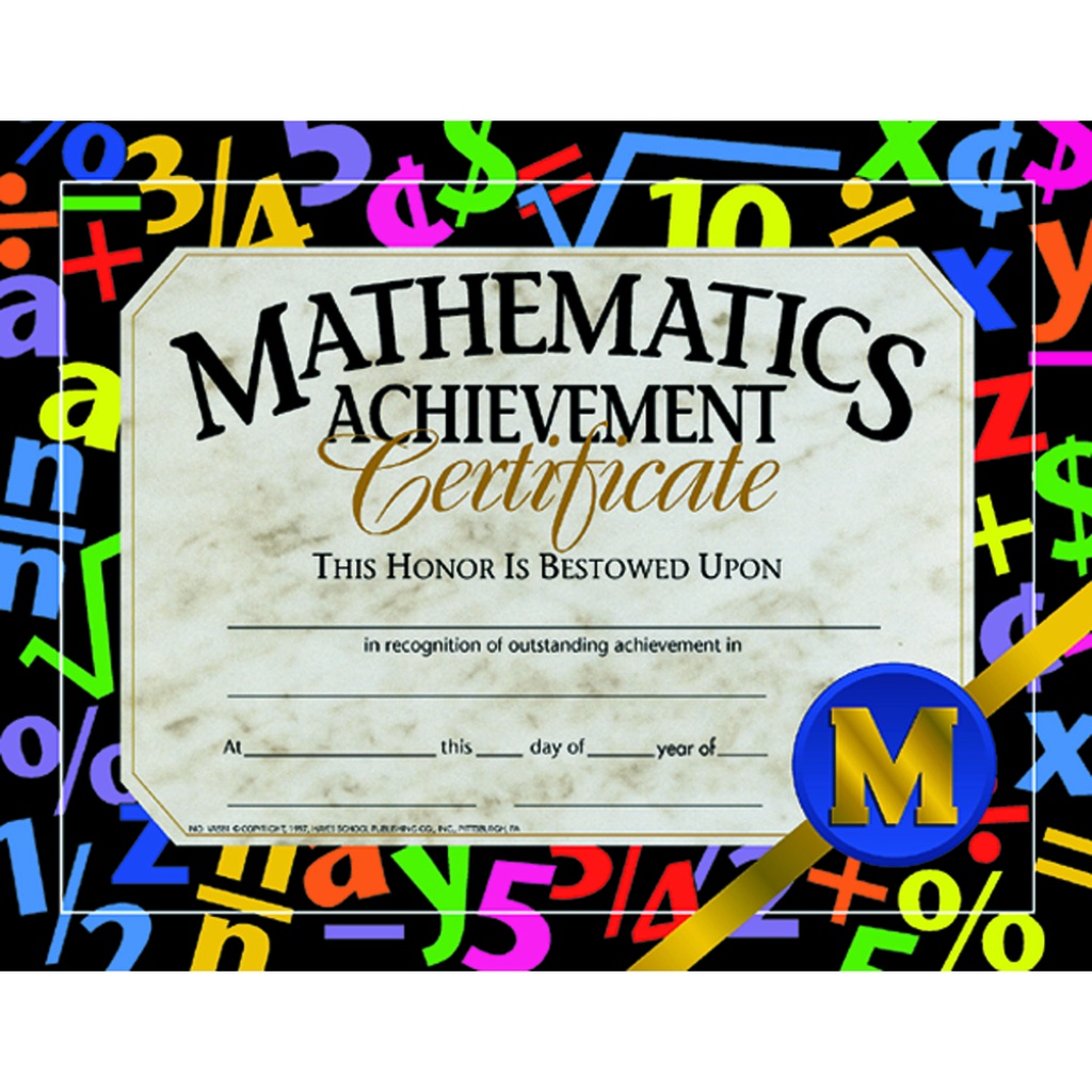Hayes School Publishing® Mathematics Achievement Certificates — Celebrate math milestones