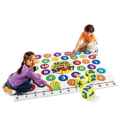 Learning Resources® Math Marks the Spot™ Game,60" x 48", Includes 28 markers + activity guide 