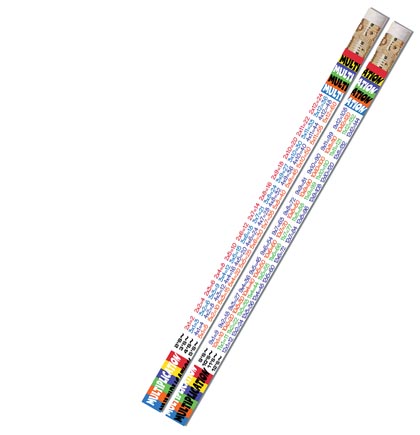 12ct Multiplication Tables Pencils
