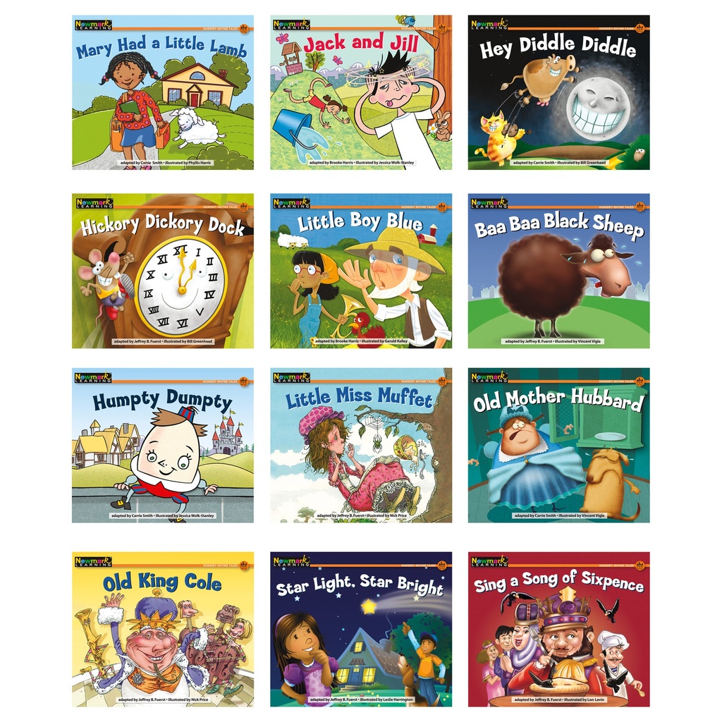 Newmark Learning® Rising Readers Nursery Rhyme Tales—Single-Copy Set (Set 1), 12 Titles, 12 titles; 16 pages each 