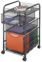 Onyx Mesh Rolling File with 2 Drawers