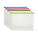 5ct Poly Zip Envelopes Letter Size Assorted Color