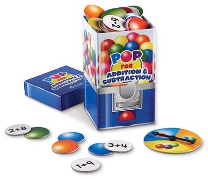 Learning Resources® POP for Addition & Subtraction™ — Math Facts Game, Grades 1+