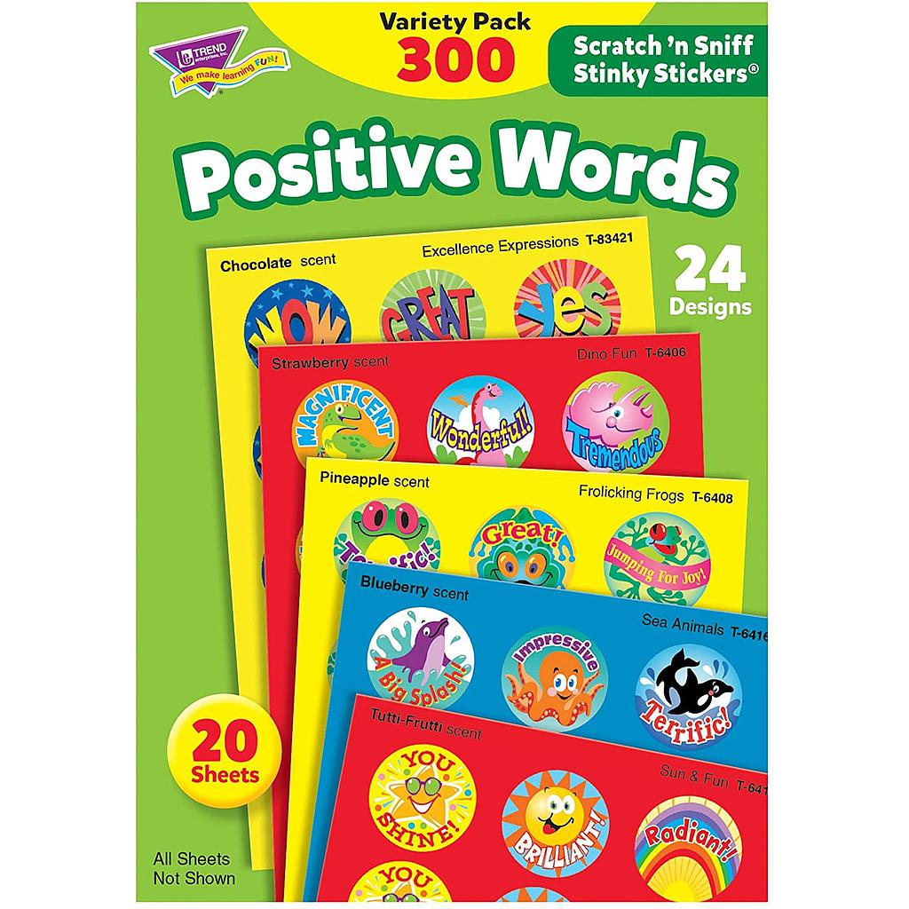 TREND® Stinky Stickers® Positive Words Variety Pack — Scratch ’n Sniff Rewards