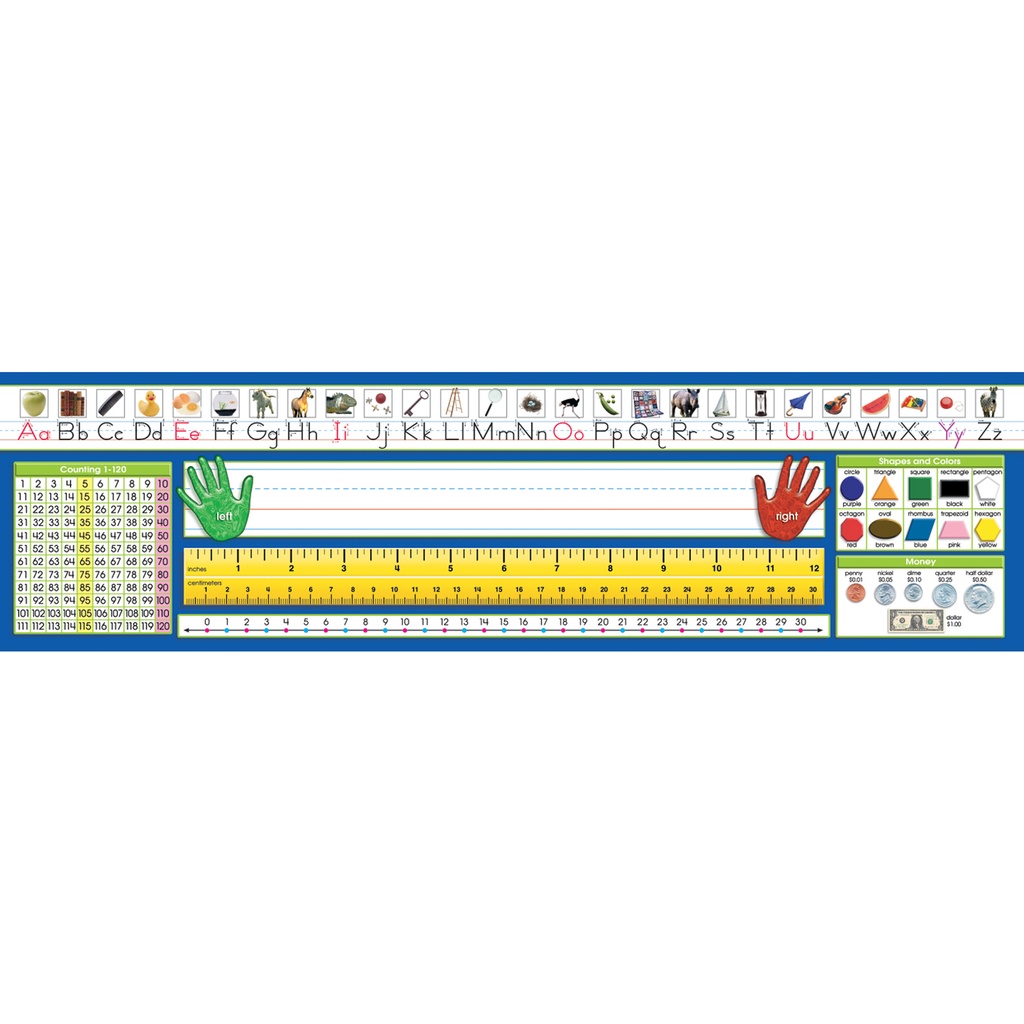 Primary Traditional Manuscript Counting 1–120 Desk Plates | 9026 NS