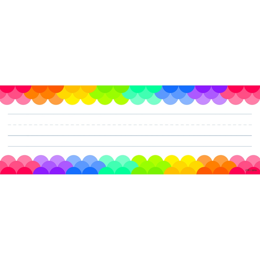 Creative Teaching Press® Rainbow Scallops Name Plates — 36/pack (9.5" × 3.25")