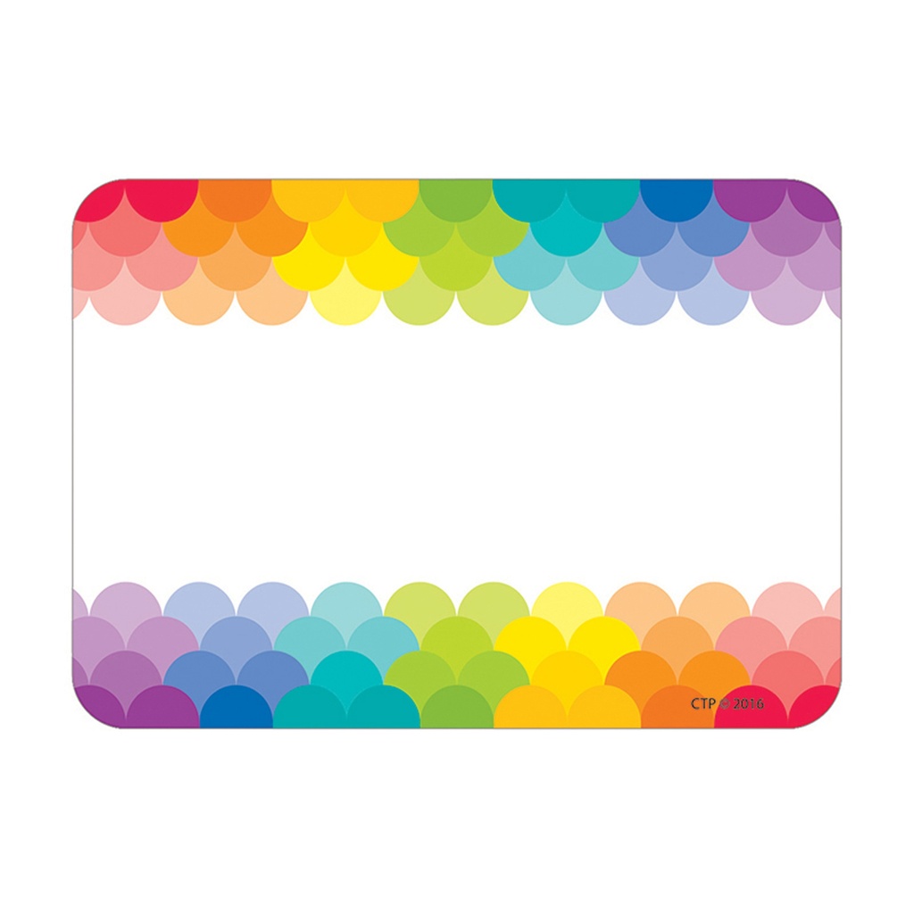 Creative Teaching Press® Rainbow Scallops Name Tags — 3.5" × 2.5", 36/Pack
