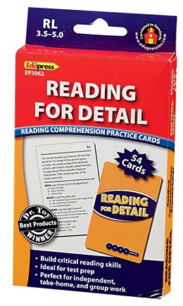 Reading for Detail Reading Comprehension Blue Level