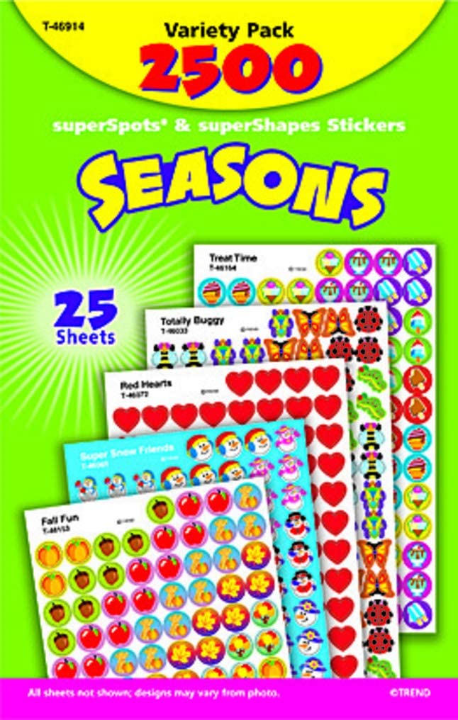 TREND® Seasons superSpots® & superShapes Stickers Variety Pack — Seasonal Rewards