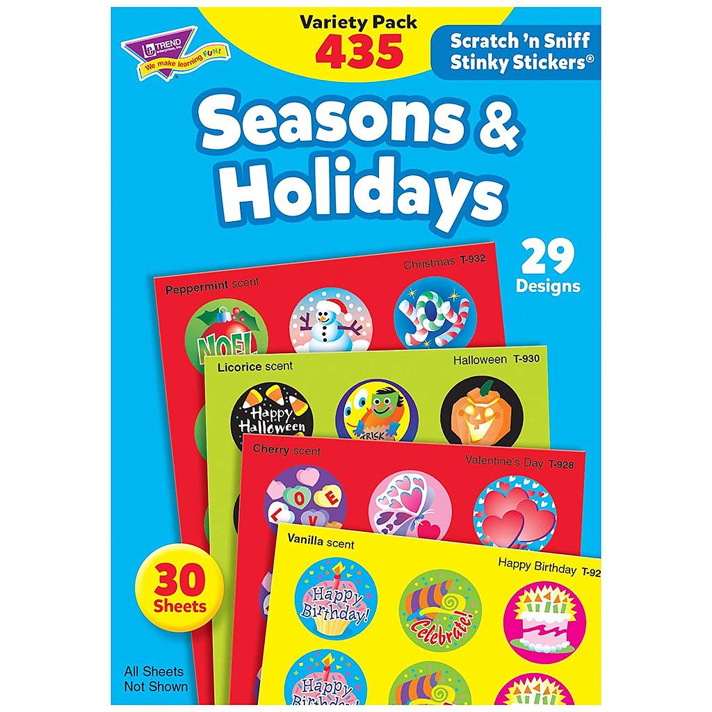TREND® Stinky Stickers® Variety Pack — Seasons & Holidays (480)