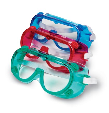 Set of 6 Colored Safety Goggles