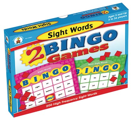 Carson Dellosa Education® Sight Words Bingo Board Game,K–2 skill, 