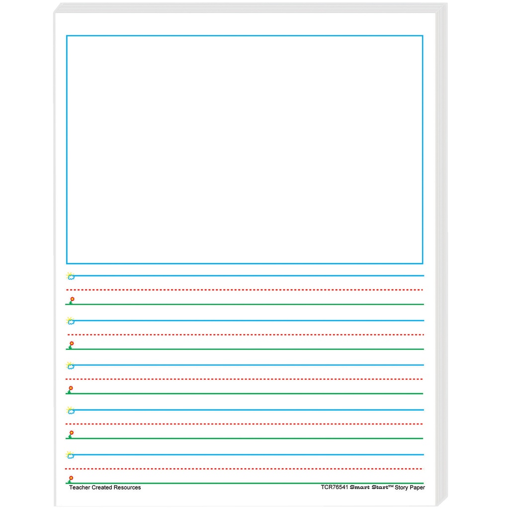 Teacher Created Resources® Smart Start® 1–2 Story Paper — 100 sheets with picture space and ⅝" rule