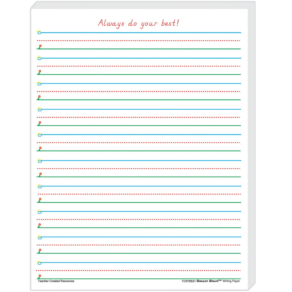 Smart Start Gr 1 to 2 Writing Paper 100 sheets