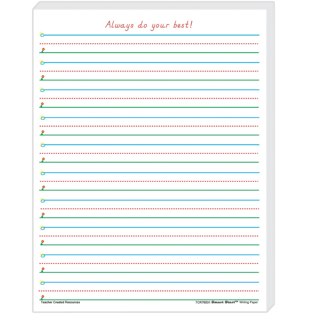 Smart Start Gr 1 to 2 Writing Paper 100 sheets