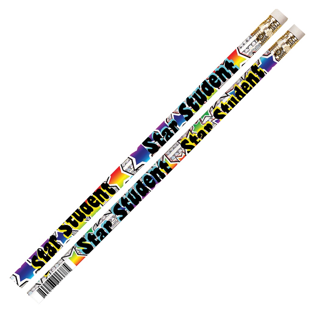 Musgrave® Star Student Pizazz Pencils — #2 HB, 12/Pack