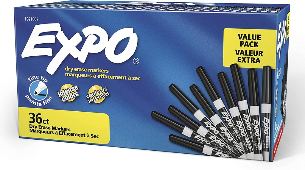 EXPO®/Sharpie® 36ct Black Expo Low Odor Fine Dry Erase Markers