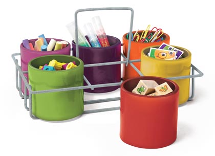 Teacher Created Resources® Sensational Classroom™ 6‑Cup Caddy — Supply Station