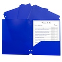 C‑Line® Blue Poly Two Pocket Portfolio Folder 3 Hole Punch 