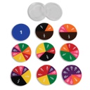 Fraction Circles - Set of 51 - 9 Values &amp; Colors (2009 ESP)