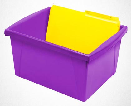 Medium Classroom Storage Bin Purple Each