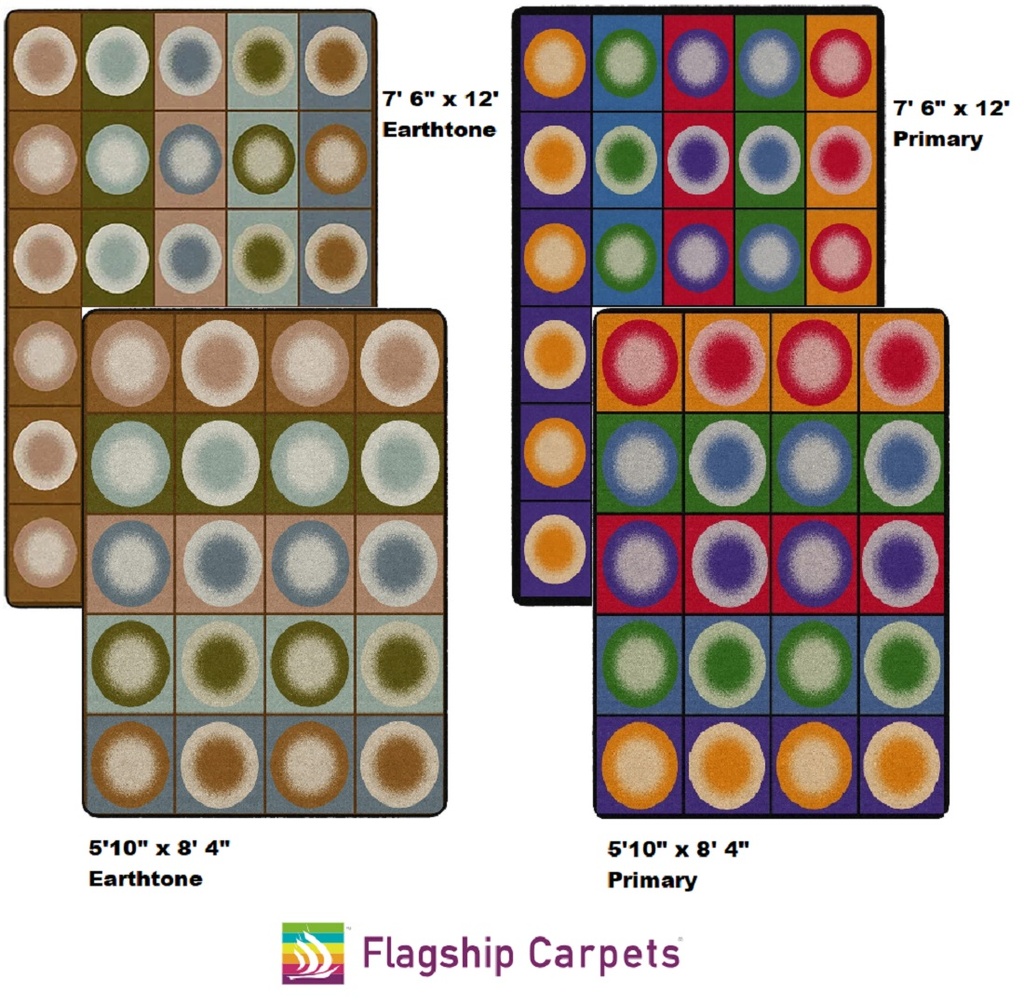 5' 10" x 8' 4"  Dot Spots Primary Carpet