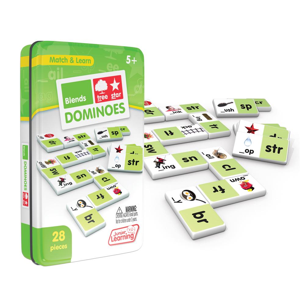Junior Learning® Blends Dominoes — 28 Pieces in Tin