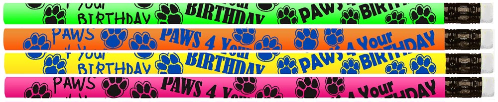 12ct Paws 4 Your Birthday Pencils