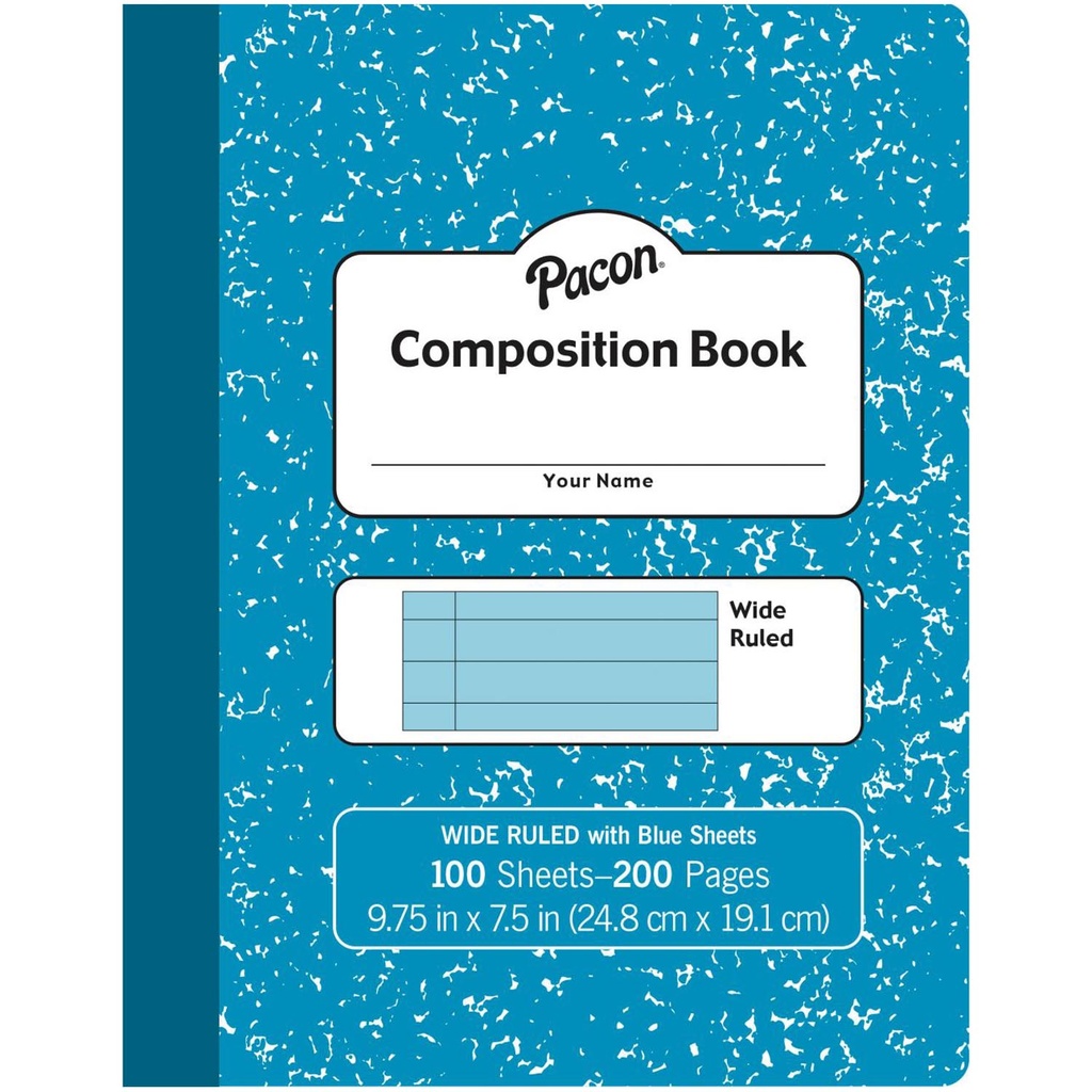 Blue Marble Composition Book Wide Ruled