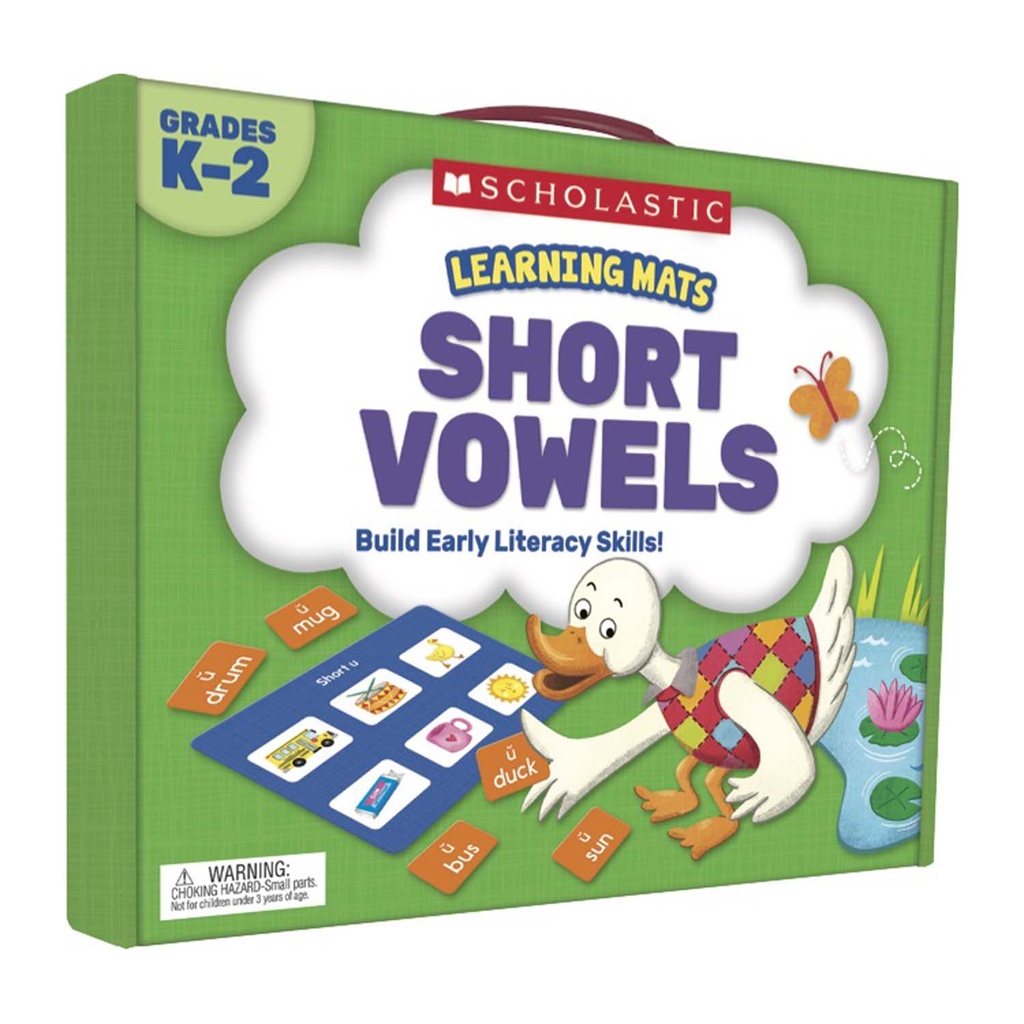 Scholastic Teaching Resources® Learning Mats: Short Vowels — Hands‑On Phonics Kit