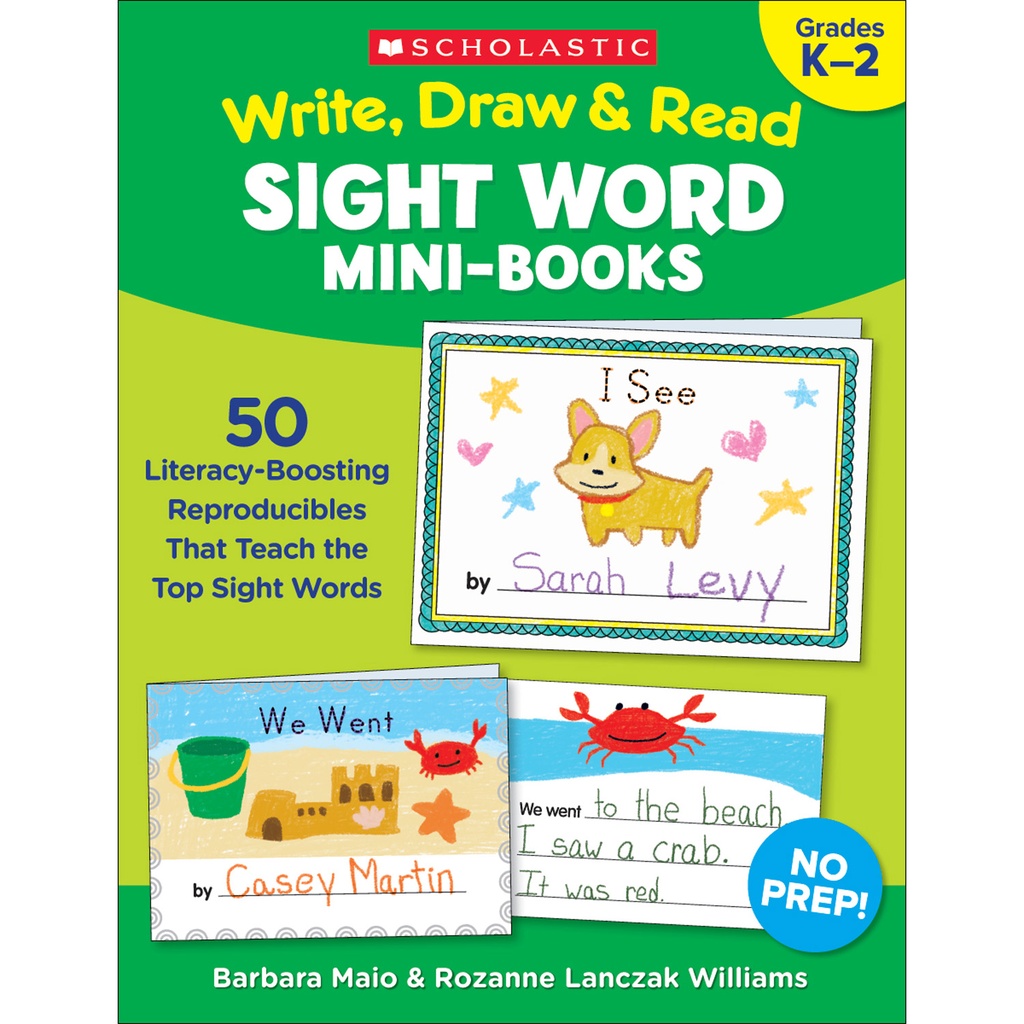 Write Draw and Read Sight Word Mini Books Grades K-2