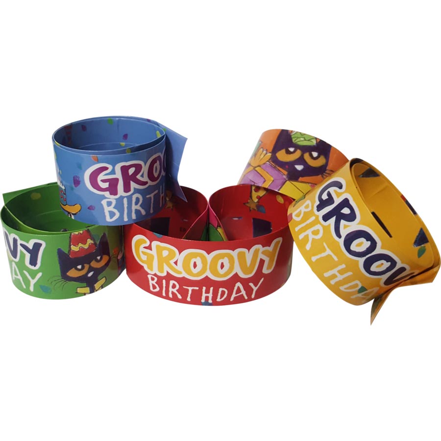 Pete The Cat Groovy Birthday Slap Bracelets