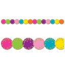 Teacher Created Resources® Confetti Circles Die‑Cut Border Trim, 12 Strips (≈35 ft)