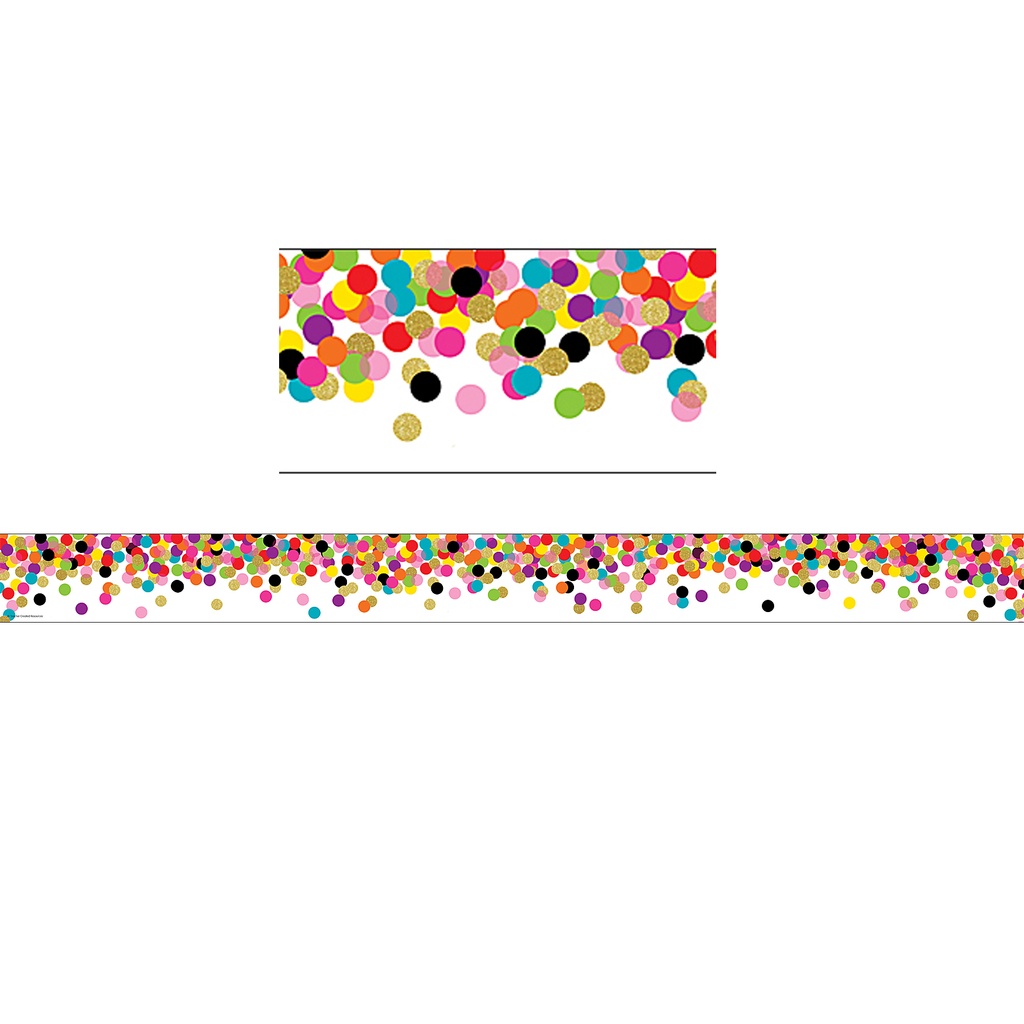 Teacher Created Resources® Confetti Straight Border Trim — 35 Feet (12 Strips)