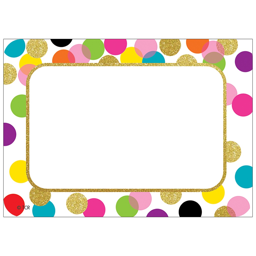 Teacher Created Resources® Confetti Name Tags/Labels — 3½" × 2½" (36/pack)