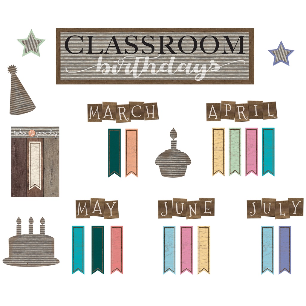 Home Sweet Classroom Happy Birthday Mini Bulletin Board Set