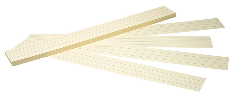 Pacon® Sentence Strips — Manila 3" × 24", 100/pack (guideline ruled)