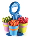 School Scissor Caddy, Pointed 5" Kids Scissors, Anti-Microbial Protection, 24 Scissors | 14755 ACM