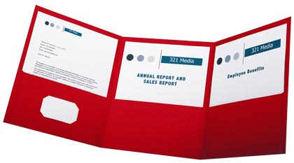 Oxford Tri-Fold Pocket Folders Red Box of 20