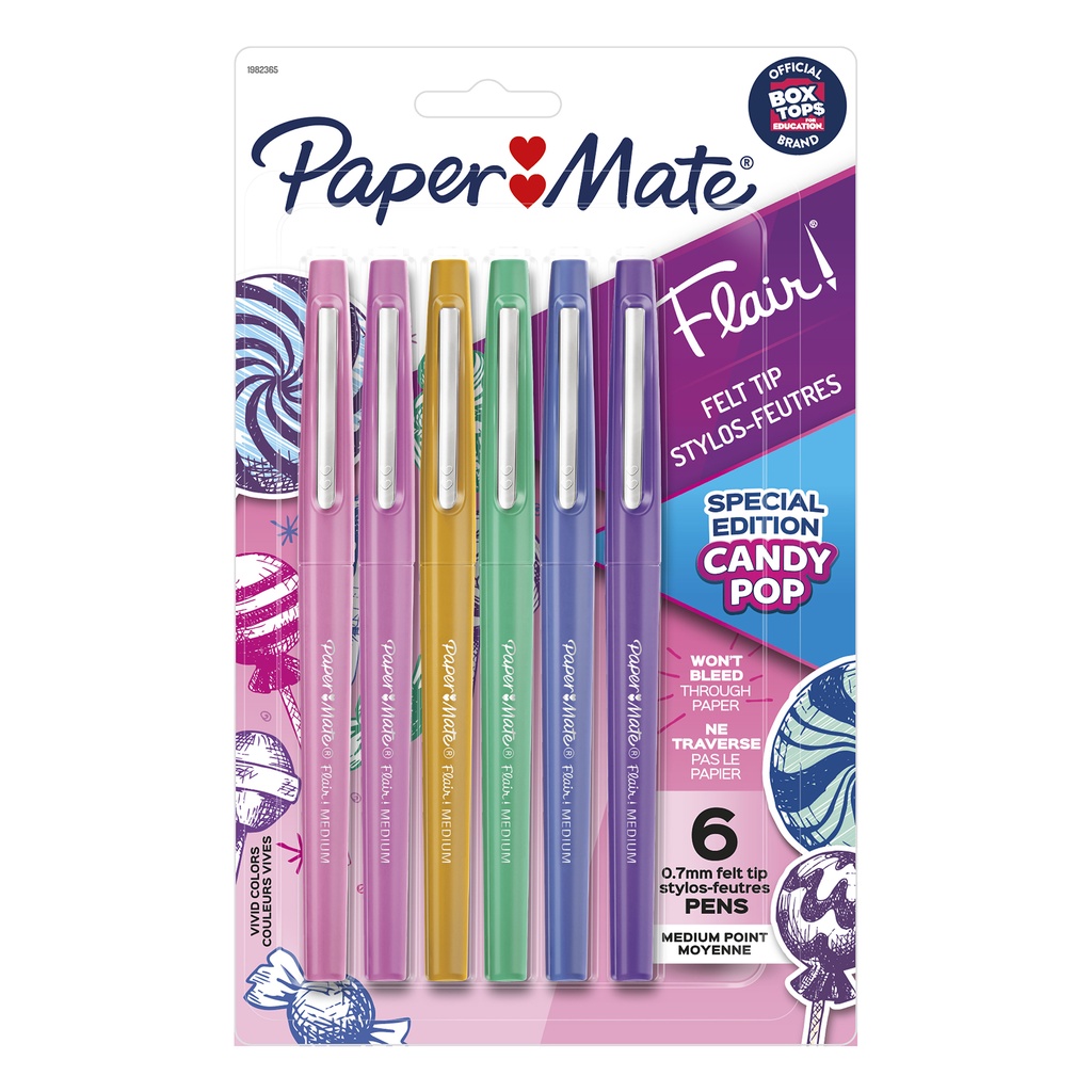EXPO®/Sharpie® PaperMate Flair 6 Color Medium Point Candy Pop Pens
