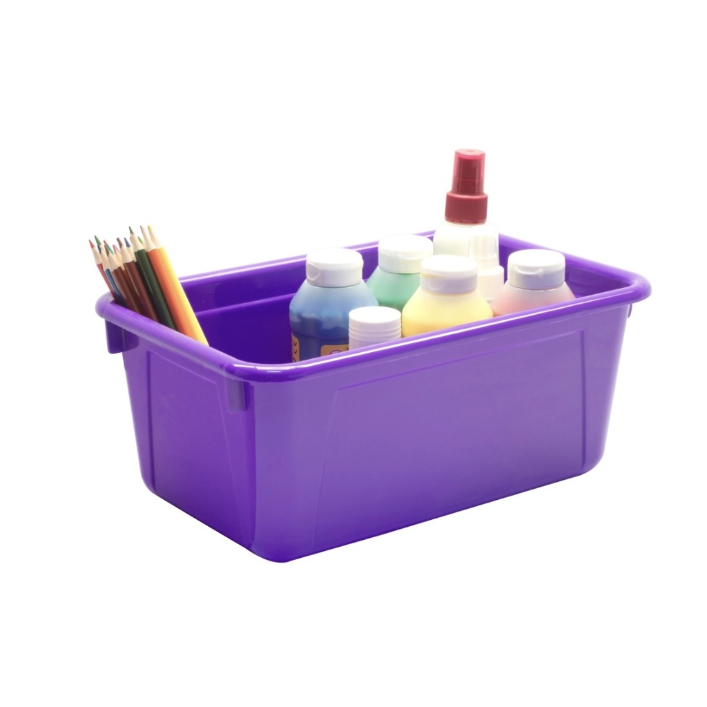 Storex® Small Cubby Bin — Purple, standard classroom size